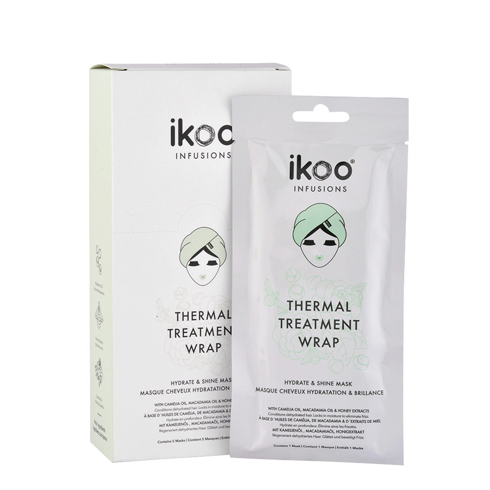 Ikoo Thermal treatment wrap Hydrate & shine mask 5x35g - mask hydration and shine