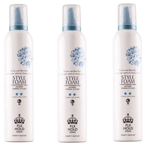 Tecna LMZ Stylish Style foam Blue conditioning foam 300ml - provides body and hold kit 3 pcs
