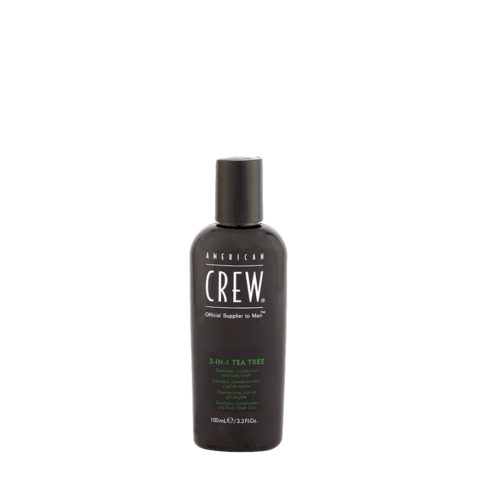 American crew Tea Tree 3 in 1 Shampoo Conditioner and Body Wash 100ml