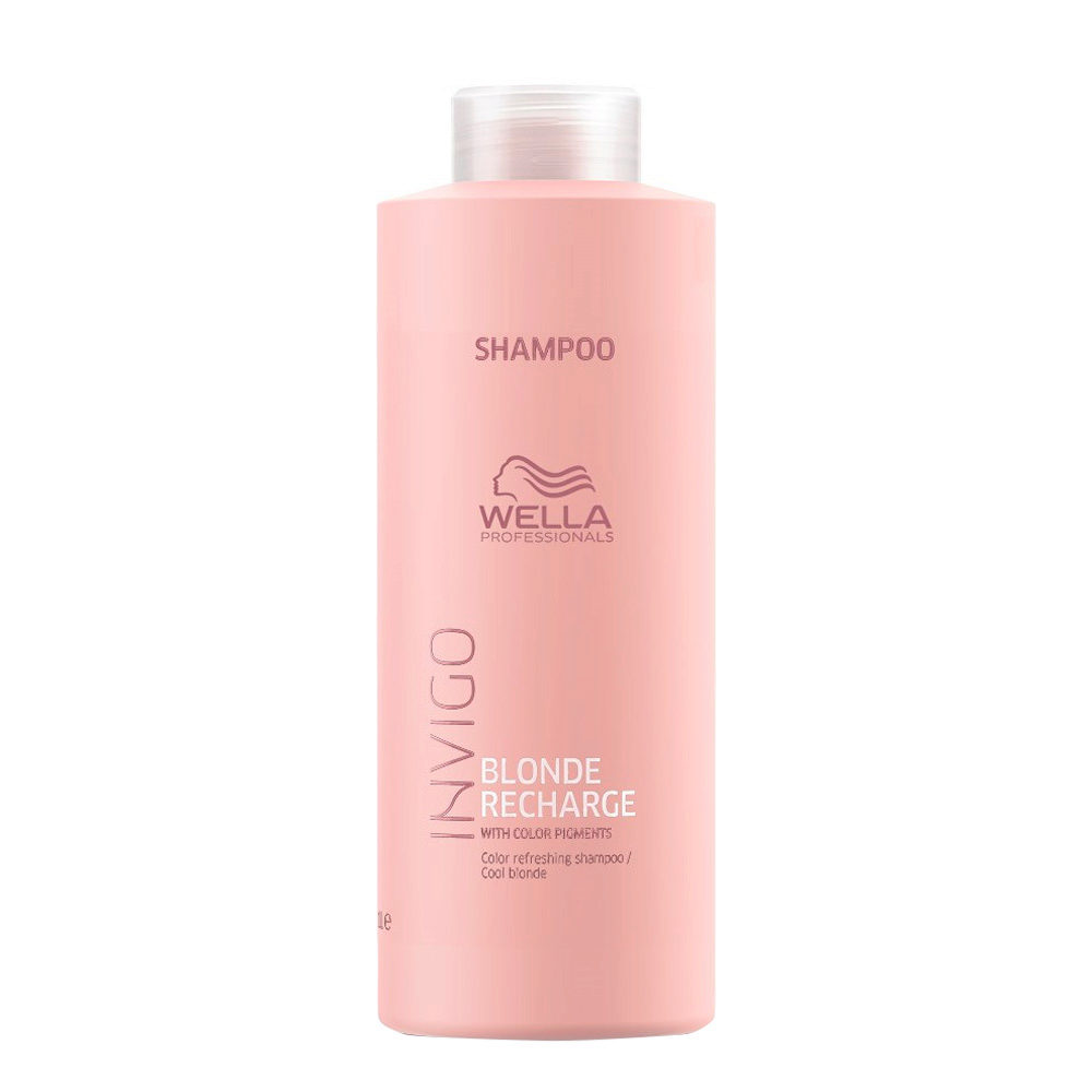 Wella Invigo Blonde Recharge Shampoo Cool Blonde 1000ml - anti-yellow shampoo