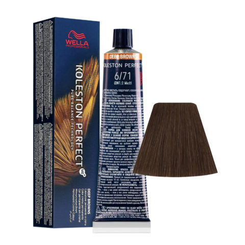 Wella Koleston perfect Me+ Deep Browns 6/71 Dark Ash Sand Blonde 60ml - permanent colouring