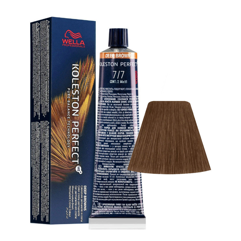 Wella Koleston Perfect Me+ Deep Browns 7/7 Medium Sand Blonde 60ml - permanent colouring