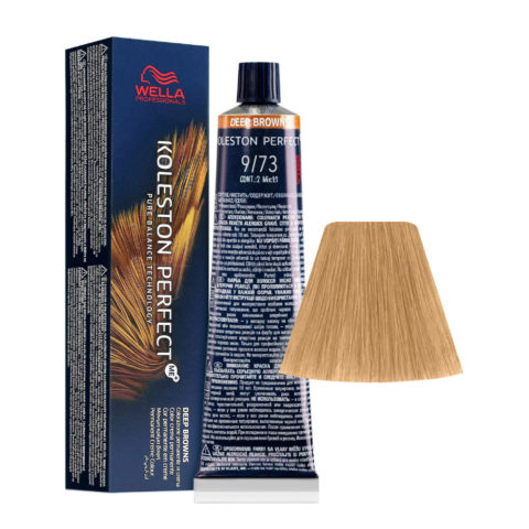 Wella Koleston Perfect Me+ Deep Browns 9/73 Very Light Sand Golden Blonde 60ml - permanent colouring