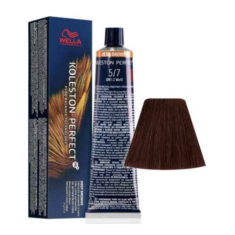 Wella Koleston Perfect Me+ Deep Browns 5/7 Light Sand Brown 60ml - permanent colouring