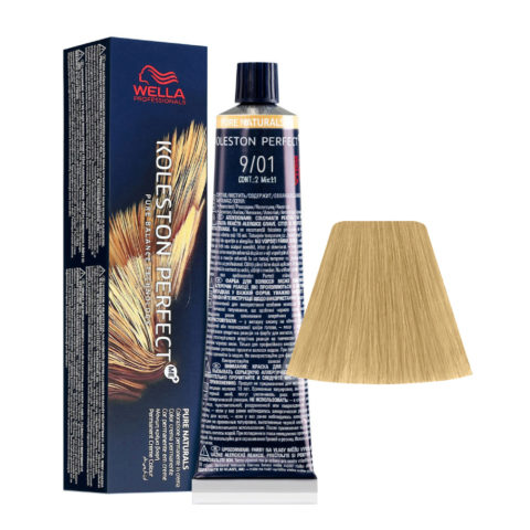 Wella Koleston Perfect Me+ Pure Naturals 9/01 Very Light Natural Ash Blonde 60ml - permanent colouring