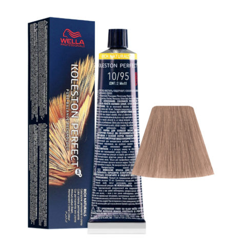 Wella Koleston Perfect Me+ Rich Naturals 10/95 Platinum Cendré Mahogany Blonde 60ml - permanent colouring