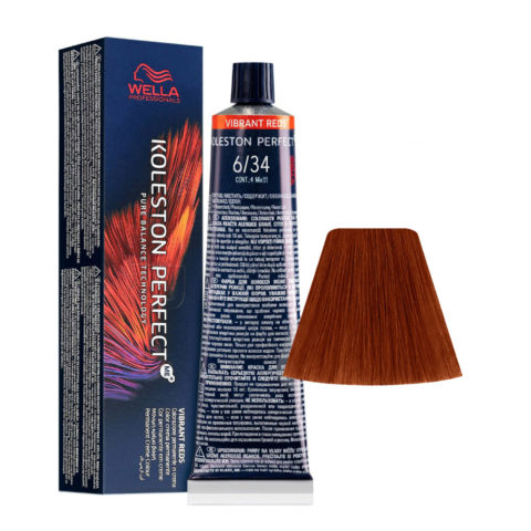 Wella Koleston Perfect Me+ Vibrant Reds 6/34 Dark Blonde Copper Gold 60ml - permanent colouring