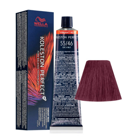 Wella Koleston Perfect Me+ Vibrant Reds 55/46 Intense Light Brown Copper Violet 60ml - permanent colouring