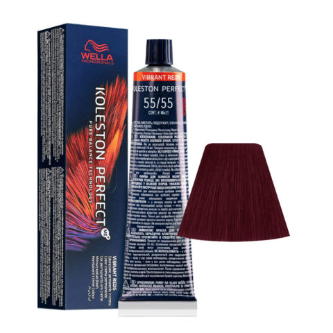 Wella Koleston Perfect Me+ Vibrant Reds 55/55 Intense Light Brown Intense Mahogany 60ml - permanent coloring