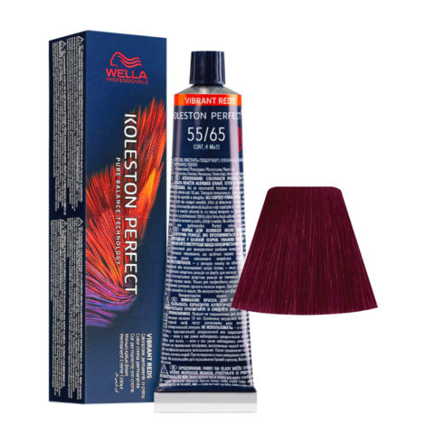 Wella Koleston Perfect Me+ Vibrant Reds 55/65 Intense Light Brown Violet Mahogany 60ml - permanent coloring