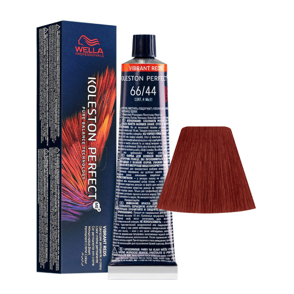 Wella Koleston Perfect Me+ Vibrant Reds 66/44 Intense Dark Blonde Intense Copper 60ml - permanent colouring