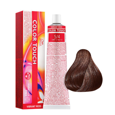 Wella Color Touch Vibrant Reds 5/4 Light Copper Brown 60ml - semi-permanent color without ammonia
