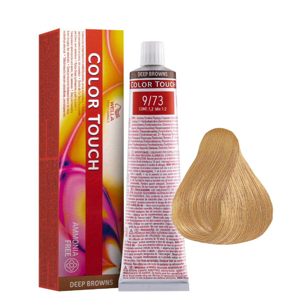 9/73 Very Light Tobacco Wella Color Touch Deep Browns ammonia free 60ml