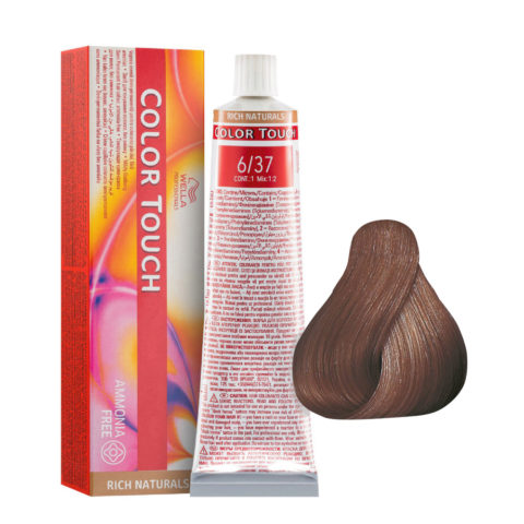 6/37 Dark Brown Golden Brown Wella Color Touch Rich Naturals ammonia free 60ml