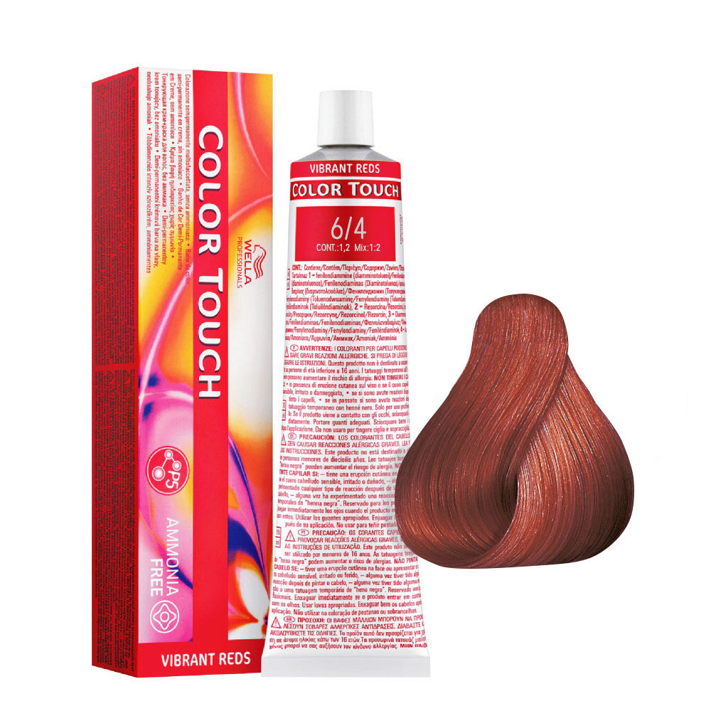 Wella Color Touch Vibrant Reds 6/4 Dark Copper 60 ml  - semi-permanent color without ammonia