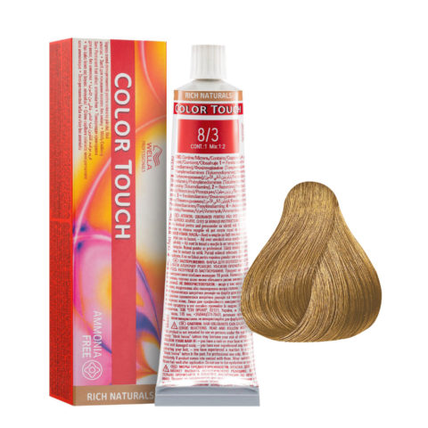 Wella Color Touch Rich Naturals 8/3 Light Golden Blonde 60ml  - semi-permanent color without ammonia