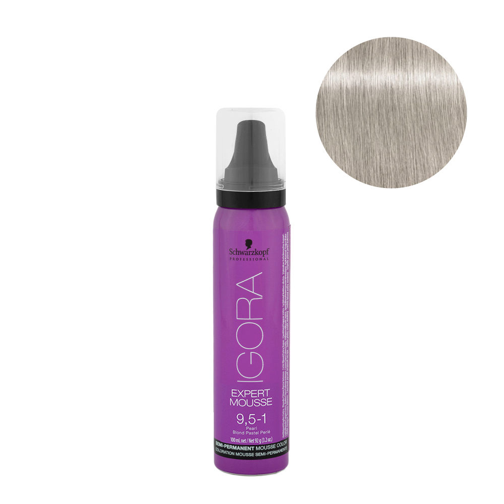 9.5-1 Platinum Ash Blonde Schwarzkopf Igora Expert Mousse 100ml - semi-permanent colouring foam