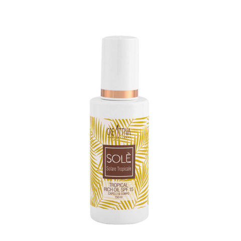 Creattiva Solè Tropical Rich Oil SPF 15  150ml - Sunscreen Hair Oil