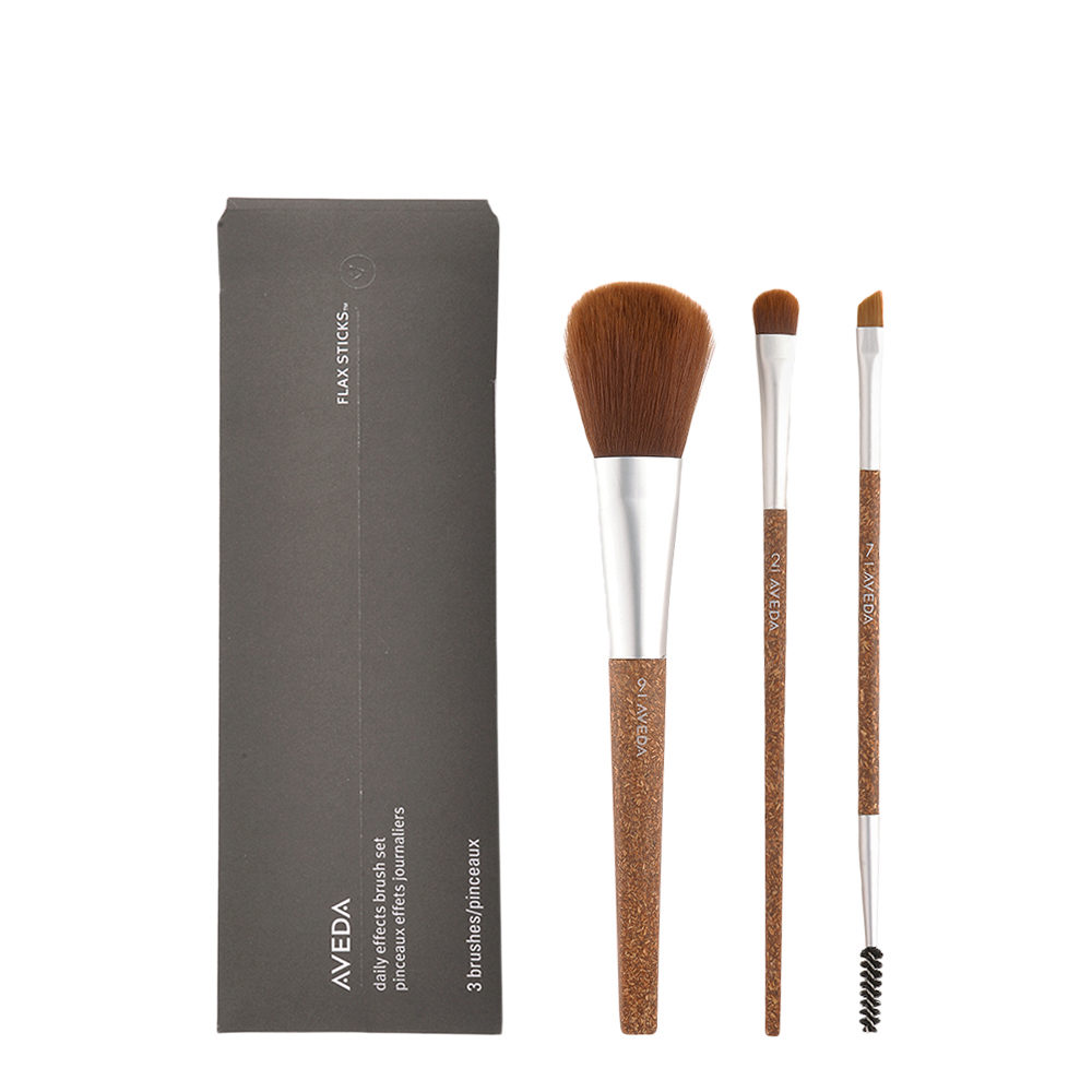 Aveda Flax Sticks Daily Effect Brush Set n 2 Eye Color n 7 Brow and Lashes n 9 Blush