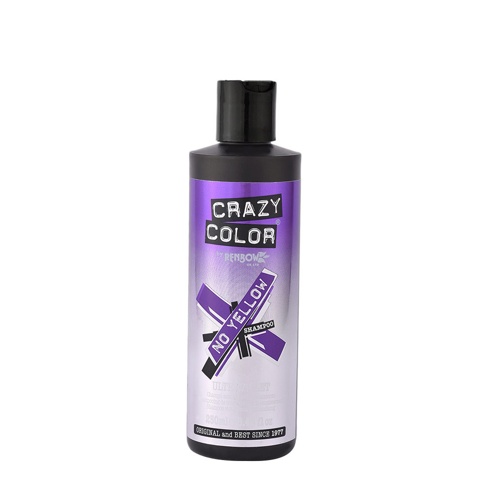 Crazy Color No Yellow Shampoo Ultraviolet 250ml - anti - yellow shampoo