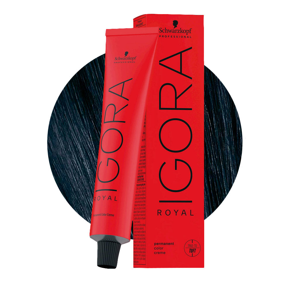 Schwarzkopf Igora Royal 1-1 Cendrè Black 60ml - permanent colouring