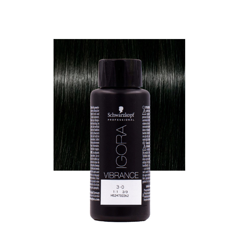 Schwarzkopf Igora Vibrance 3-0 Natural Dark Brown 60ml - tone on tone colouring