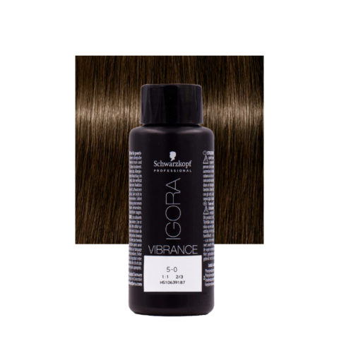 Schwarzkopf Igora Vibrance 5-0 Natural Light Brown 60ml - tone on tone coloring