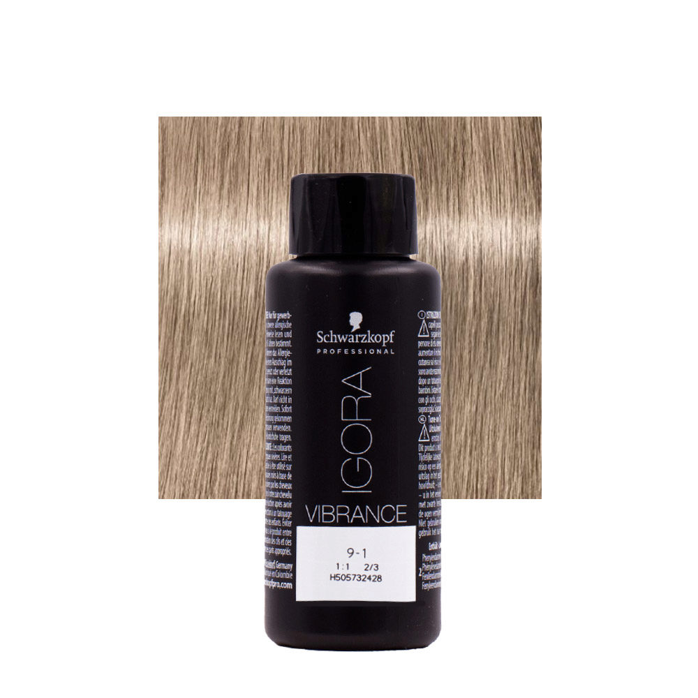 Schwarzkopf Igora Vibrance 9-1 Very Light Cendrè Blond 60ml - tone on tone coloring