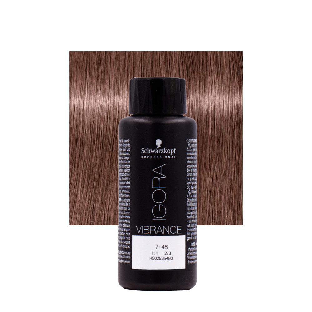 Schwarzkopf Igora Vibrance 7-48 Medium Blonde Beige Red 60ml - tone on tone coloring