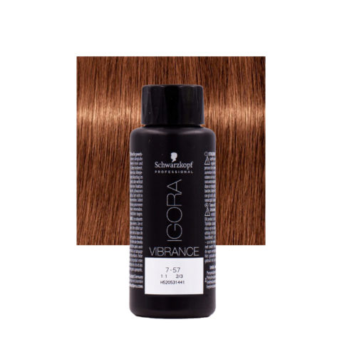 Schwarzkopf Igora Vibrance 7-57 Medium Golden Copper Blonde 60ml - tone on tone coloring