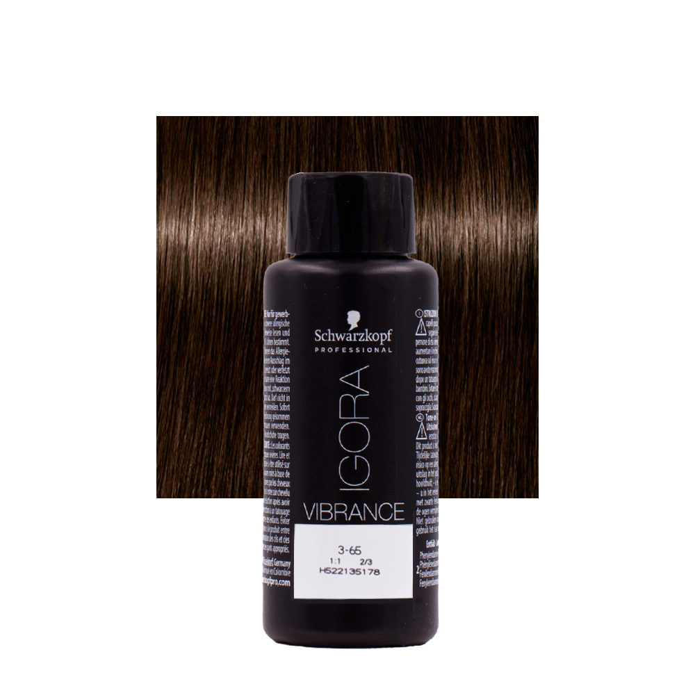 Schwarzkopf Igora Vibrance 3-65 Chocolate Golden Dark Brown 60ml - tone on tone coloring