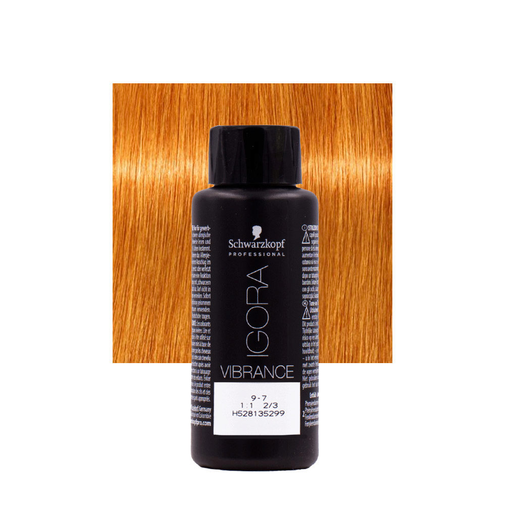 Schwarzkopf Igora Vibrance 9-7 Very Light Copper Blonde 60ml - tone on tone coloring