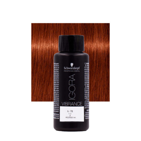 Schwarzkopf Igora Vibrance 6-78 Dark Red Copper Blonde 60ml - tone on tone coloring