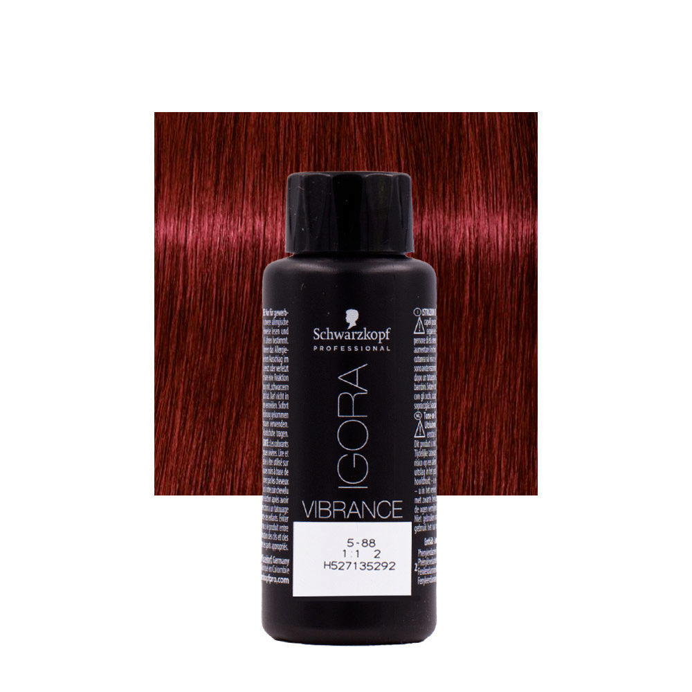 Schwarzkopf Igora Vibrance 5-88 Extra Red Light Brown 60ml - tone on tone coloring