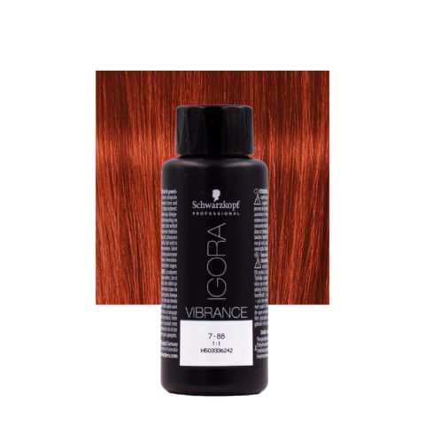 Schwarzkopf Igora Vibrance 7-88 Extra Red Medium Blonde 60ml - tone on tone coloring