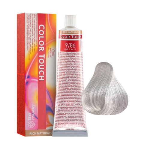 9/86 Very Light Blonde Pearl violet Wella Color Touch Rich Naturals Ammonia Free 60ml