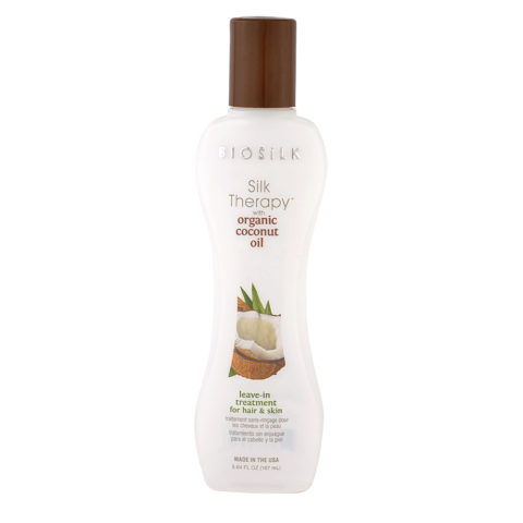 Biosilk Silk Therapy Coconut Oil Leave In Treatment Hair Skin 167ml - no-rinse serum