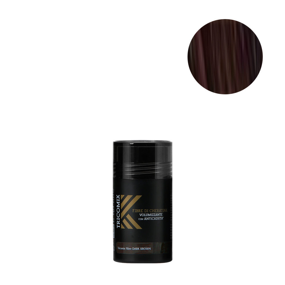 Tricomix Fibre Dark Brown 12gr - Volumizing Keratin Fibers With Anti Hair Loss Principles