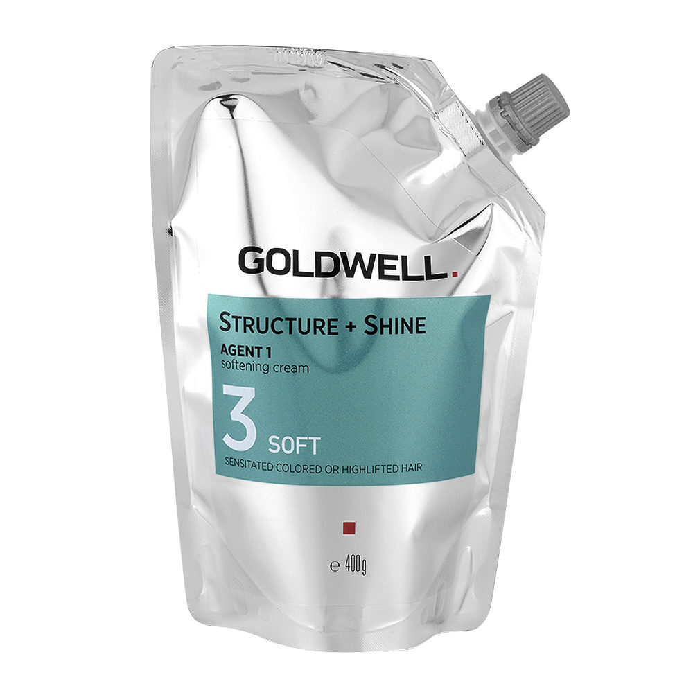 Goldwell Structure + Shine Agent 1 Softening Cream 3 Soft 400gr - sensitive coloured hair straightening