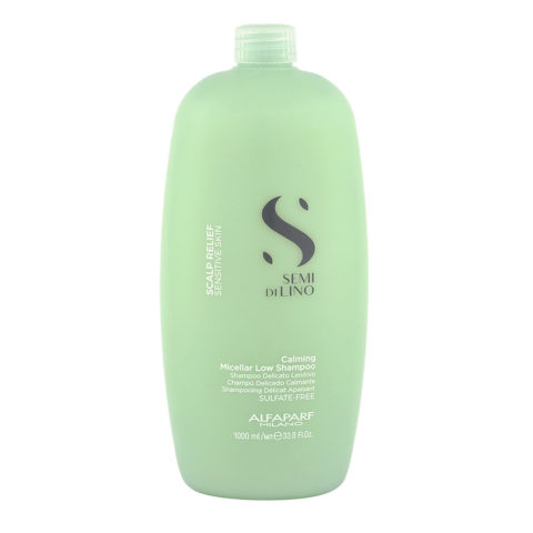 Alfaparf Milano Semi Di Lino Scalp Relief Calming Micellar Low Shampoo 1000ml - Mild Soothing Shampoo
