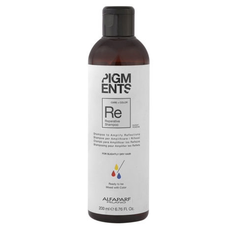 Alfaparf Pigments Re Reparative Shampoo 200ml - for Damaged Hair