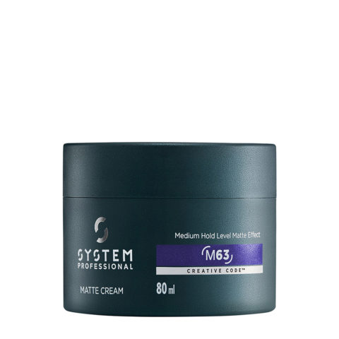 System Professional Man Matte Cream M63, 80ml - Medium Hold