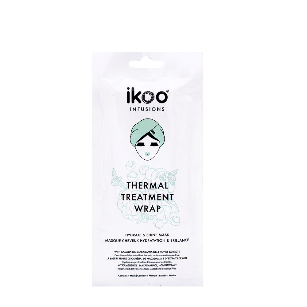 Ikoo Infusions Thermal treatment wrap Hydrate & shine mask 15x35g - mask  hydration and shine | Hair Gallery