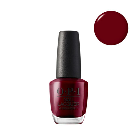 OPI Nail Lacquer NL L87 Malaga Wine 15ml - intense wine red nail lacquer