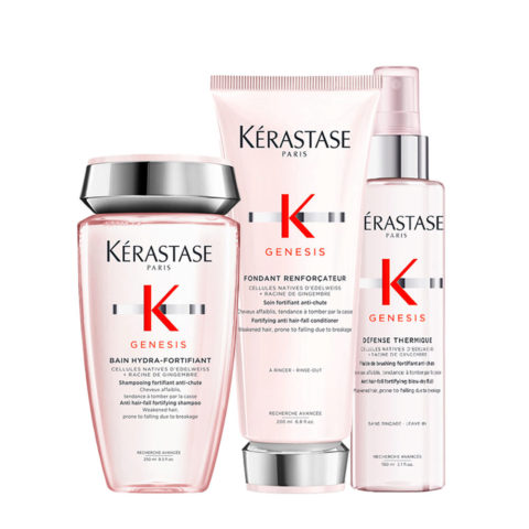 Kerastase Genesis Bain Hydra-Fortifiant 250ml Fondant Renforcateur 200ml Defense Thermique 150ml