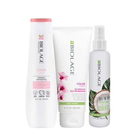 Biolage Colorlast Shampoo 250ml Conditioner 200ml e All In One Coconut Spray 150ml
