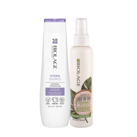 Biolage Hydrasource Shampoo 250ml e All In One Coconut Spray 150ml