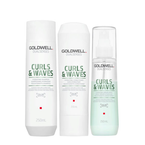 Goldwell Curls & Waves Shampoo 250ml Conditioner 200ml Spray 150ml