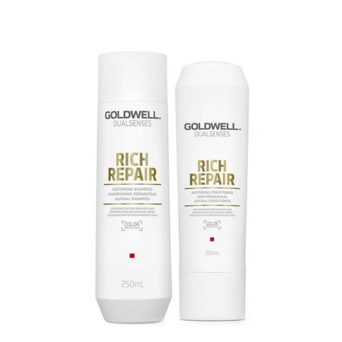 Goldwell rich repair Shampoo 250ml and Conditioner 200ml for damaged hair