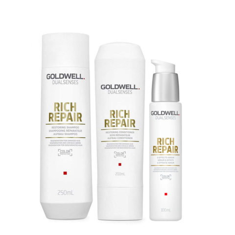 Goldwell Dualsenses Rich Repair 6 Effects Serum 100ml Shampoo 250ml Conditioner 200ml